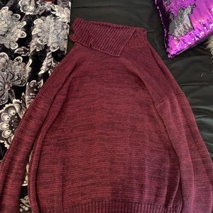 Dark red long sleeve sweater